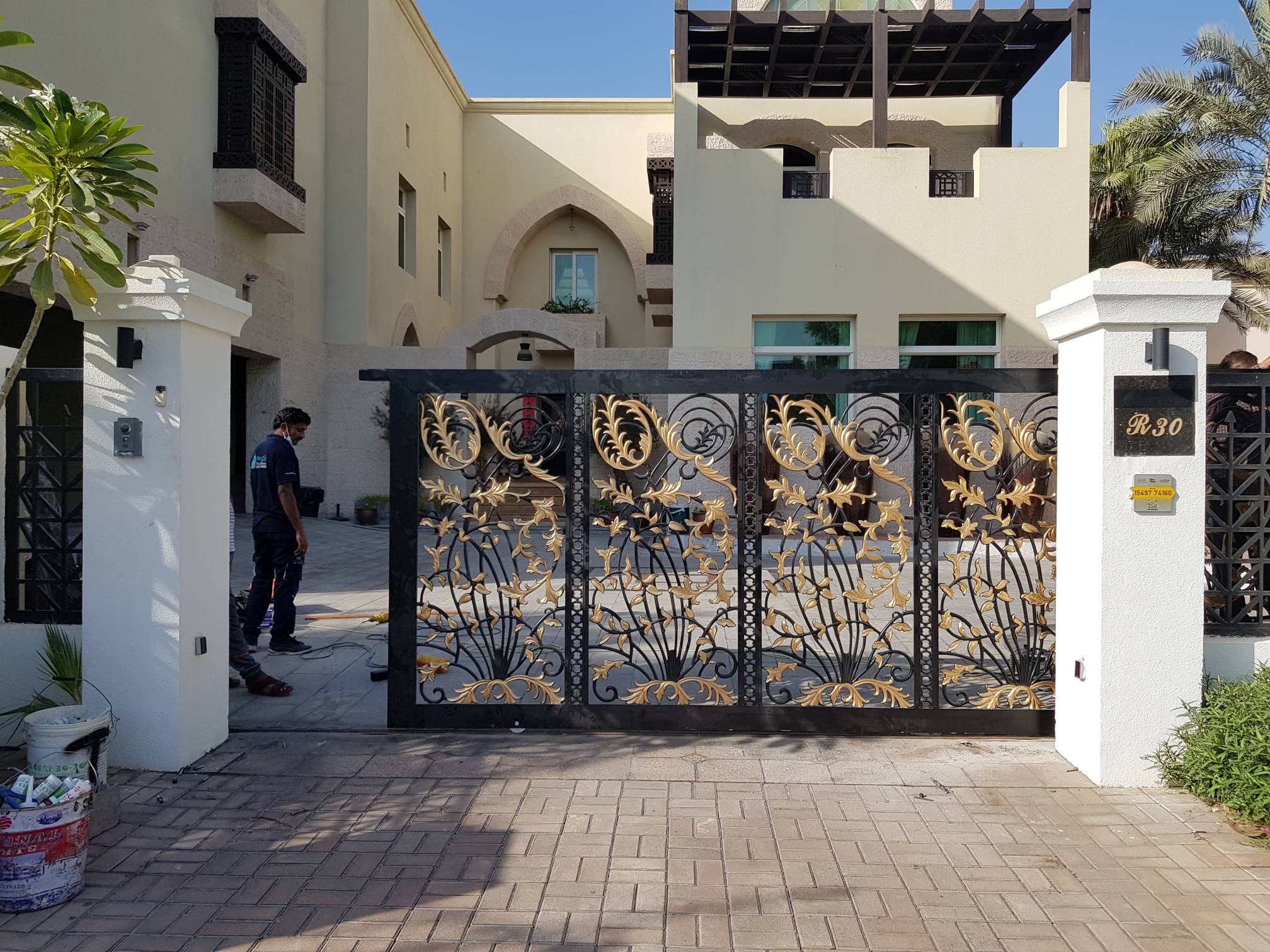 Installation of Cast Aluminium Sliding Gate