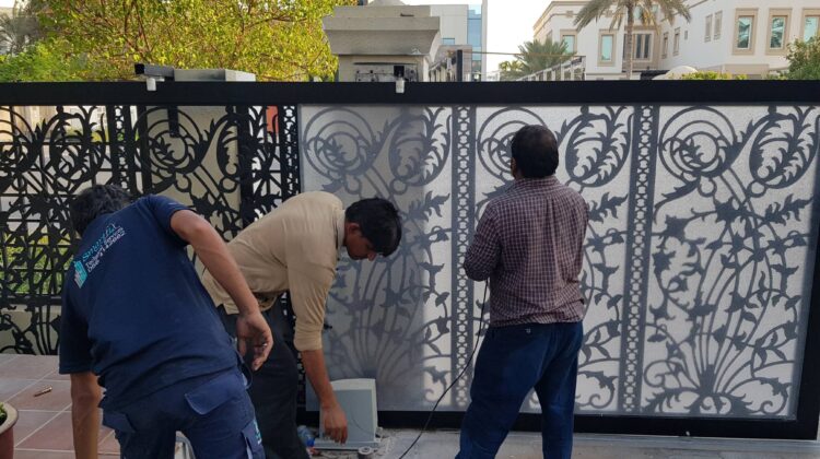 Installation of Cast Aluminium Sliding Gate