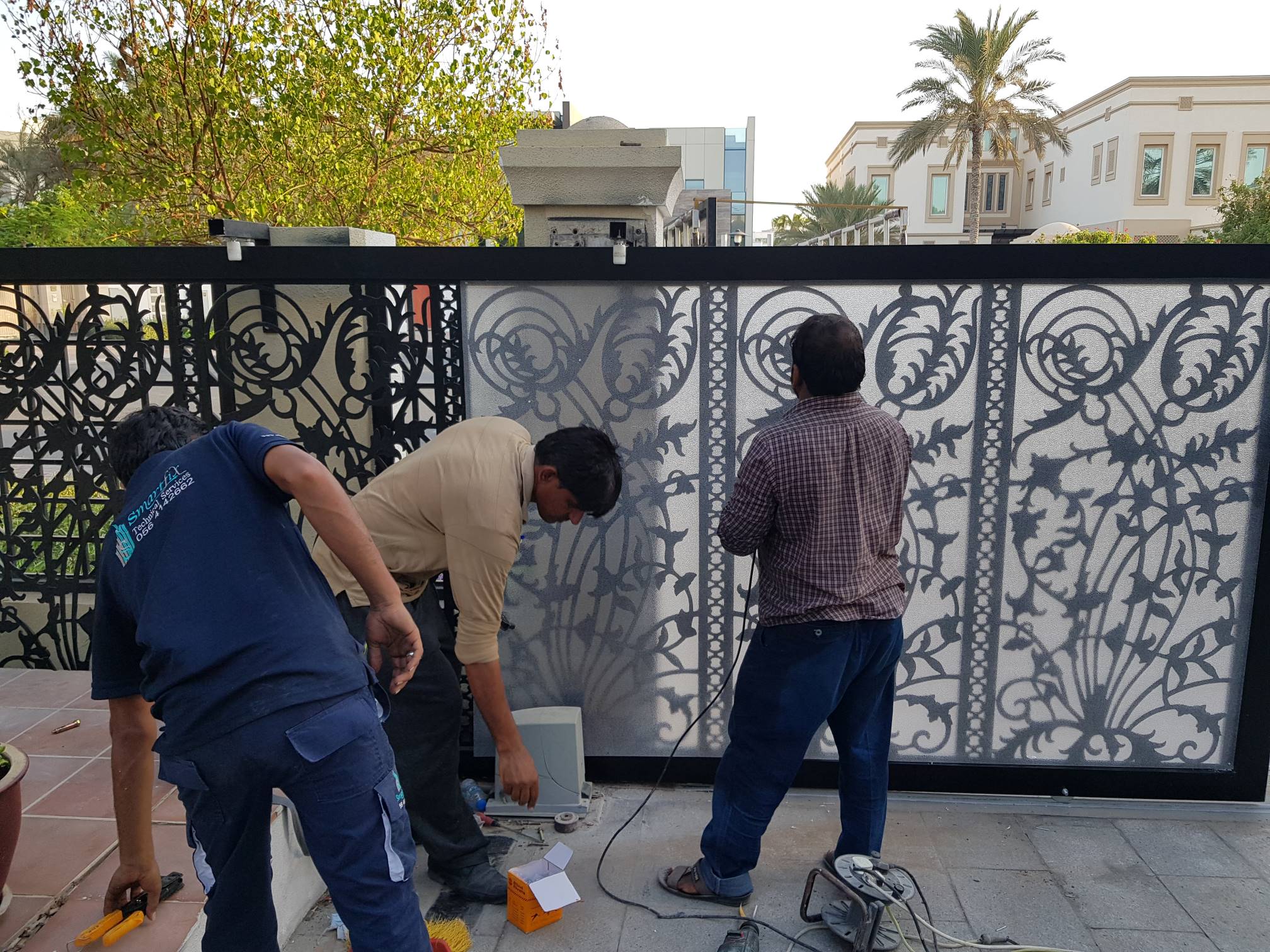 Installation of Cast Aluminium Sliding Gate